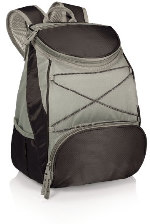 PICNIC TIME PTX Backpack Cooler, Modern Backpack Cooler with 20-Can Capacity, Fully Insulated Outdoor Lunch Bag with Water Resistant Interior, Pockets, Padded Straps, (Black with Gray Accents)