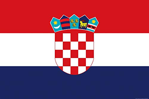 1art1 Kroatien Poster Flagge Plakat | Bild 91x61 cm