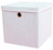 5 Stück Faltbox Weiß 28 x 28 x 28 cm Aufbewahrungsbox faltbar mit Deckel