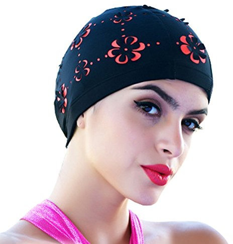 Medifier Cuffia da nuoto per capelli corti e lunghi (nero)