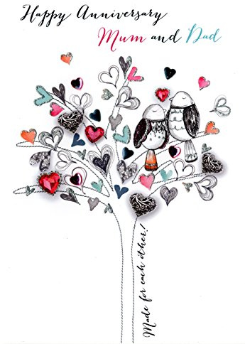 Mum & Dad Anniversary Greeting Card Joie De Vivre Range Cards