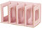 Elonglin Mode Einfach Aufbewahrungsregal Vier Schichten DIY Holz CD Ständer DVD Ständer Buchständer Halter Tisch-Organizer Einfarbig Hell Pink 34*16*18cm