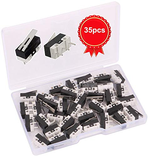 GTIWUNG 35 Pezzi Mini Interruttore a Levetta SPDT Micro Interruttore Leva Lunga, Leva Micro Switch, Mini interruttore a Leva AC 1 A 125 V 3 Pin, Finecorsa SPDT