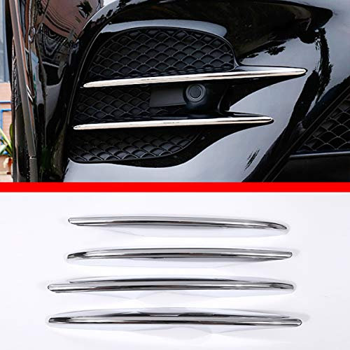 YIWANG ABS Chrom Auto Lufteinlass Gitter Streifen Trim 4 Stück für Benz GLC Klasse X253 2017–2019 Zubehör