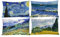 Vincent Van Gogh Pillow Covers Set of 4 Abstract Art Design Lumbar Pillow Cases Rectangular Decorative Cushion Covers for Famous Painting Fans 12x20 inches