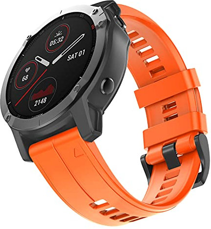 OVERSTEP Armband für Garmin Fenix 5/Fenix 5 Plus/Fenix 6/Fenix 6 Pro/Fenix 7/Forerunner 935/945/ Approach S60/Quatix 5, 22mm Breite Silikon Quick-Fit Uhrenarmband, Mehrfache Farben
