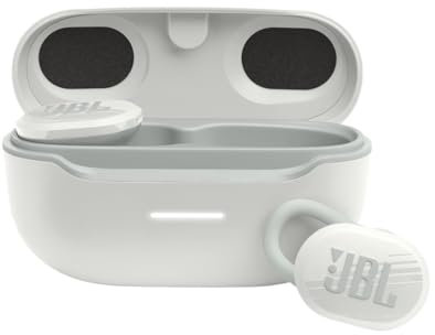 JBL Endurance Race Waterproof True Wireless Active Sport Earbuds, with Microphone, 30H Battery Life, Comfortable, dustproof, Android and Apple iOS Compatible (White)