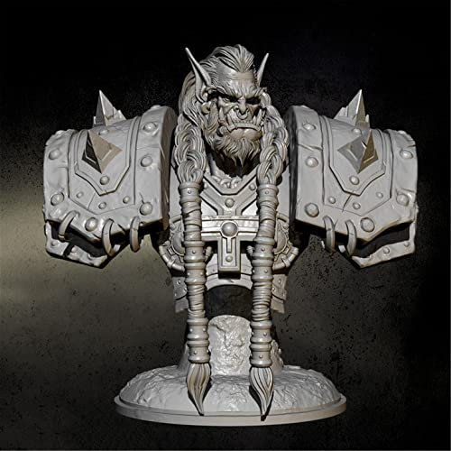 FCBEL 55mm Antike Ork-Kriegerbüste Miniaturbausatz Resin-Druckgussmodell, unmontierter und unbemalter Charaktermodellbausatz—S8524R