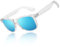 LINVO Sonnenbrille Herren Damen Polarisiert Retro Stil Rechteckig Vintage Klassisch Unisex UV400 Cat 3 CE