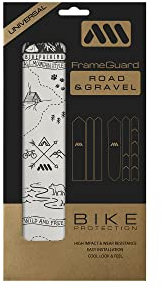 All Mountain Style Rahmenschutzfolie 200 µm - Transparente & Matte Lackschutzfolie – Micro‑Wabe PVC, selbstklebend, UV‑stabil – für Gravel & Rennrad – entwickelt in Barcelona - Bikepacking Black