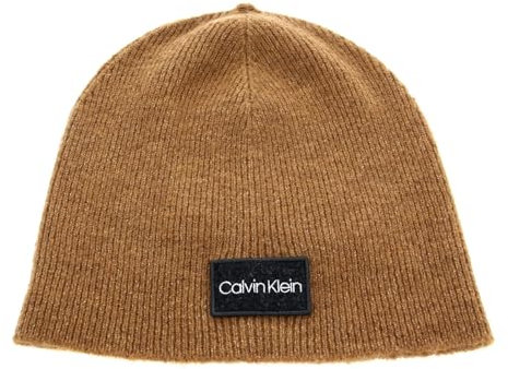 Calvin Klein Classic Wool No Fold Beanie Caramel