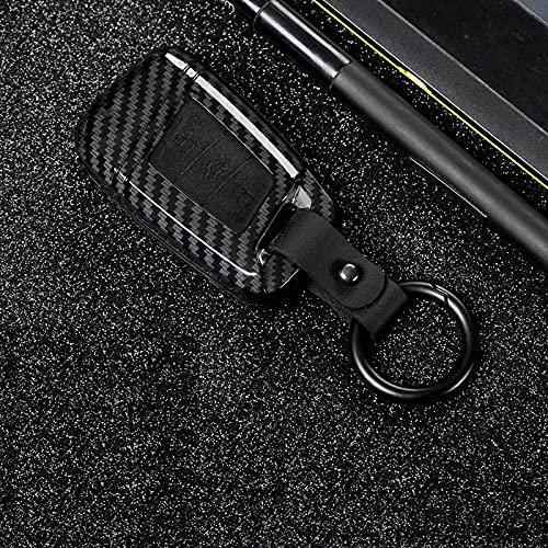 CSHU Silikon Autoschlüssel Hülle Schlüsselbund Ring Schlüsseltasche, passend für Skoda Octavia A5 A7 Kodiaq Rapid Yeti für VW Passat B8 Skoda Superb A7 2017 2018 2019,C Carbon