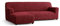 PAULATO - Bezug für Sofas mit linker Halbinsel, Sofabezug Ecksofa L Form Stretch Mikrofaser, kratzfestes und maschinenwaschbares Gewebe, WavyTech-Technologie, Made in Italy - Bordeaux