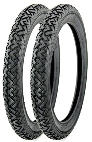 2x Vee Rubber Reifen 2,25 x 16 Zoll, 2 1/4 x 16 Zoll, VRM 087, 38J für Simson, Yamaha, Piaggio Ciao, Malaguti, Herkules, Derbi, Honda