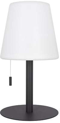 Xanlite, Lampe à Poser POP Abat-Jour Métal Rechargeable USB, Température de Couleur Réglable, Résistante IP44, Autonomie 8H, Idéale pour Extérieur et Intérieur, Gris