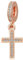 Pandora Charm Croix 925 Argent Sterling Cross Or Rose Charm Perle pour Bracelet Pendentif Bijoux Religieux Cadeaux pour Femmes