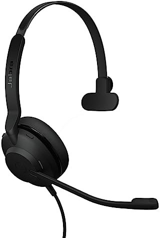 Jabra Evolve2 30 SE - Kabelgebundenes Mono-Headset mit Geräuschunterdrückung und 2-Mikrofon-Technologie - inkl. USB-A-Kabel - Mit allen führenden Unified Communications-Plattformen nutzbar - Schwarz