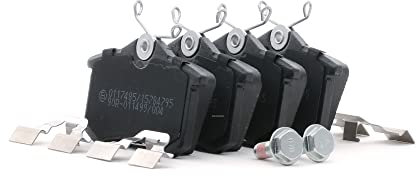 STARK Bremsbeläge Satz Hinten kompatibel mit VW Golf IV (1J1) Polo, Golf V, Audi A3 (8P1), A4 (8D2), A6 (4B5, 4B6), Seat Ibiza, Seat Leon, Skoda Octavia, Bremsklötze Bremssteine Zubehör & mit Feder