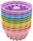 Mlying Mini Gugelhupfform Silikon 12 Stück Gugelhupf Backform Wiederverwendbare Muffinförmchen Cupcake Klein Kuchenform Mini Gugelhupf Ø 6,5cm, Höhe 3,5 cm