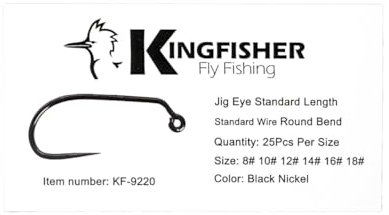 Kingfisher Fly Fishing Jig Fly Tying Hook Barbless