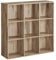 VASAGLE Bücherschrank, Bücherregal, mit 9 Fächern, Büroregal, Würfelregal, Standregal, für Wohnzimmer, Schlafzimmer, Büro, Kinderzimmer, Kamelbraun LBC177K01