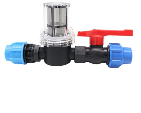 FACULX Kit di collegamento per tubo flessibile per filtro dell'acqua, filtro in PE con tubo di plastica, connettore rapido per giardino, gocciolamento (20/25/32 mm) (20/25/32 mm) (32 mm)