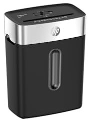 HP OneShred 8CC Black, Aktenvernichter, Sicherheitsstufe P-4, Cross Cut, 8 Blatt, 2826, schwarz/Silber, Partikelschnitt