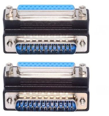 chenyang 2 Pack RS232 DB25Pin Serieller Anschluss 90 Grad abgewinkelter Anschluss Parallel LPT AES/EBU Adapter