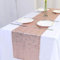 Tinyuet Tischläufer Rosegold 30x275cm, Pailletten & Glitzer Tischdecke, Moderner Tischläufer für Hochzeit, Party, Weihnachten, Festtage, Wohnzimmer, Garten und Events – Elegante Außendekoration