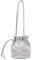 CRGANGZY Damen-Kuriertaschen, PU-Leder, Beuteltasche mit Kordelzug, Hobo-Tasche, leicht, plissiert, trendig, weiche Umhängetasche, Einkaufstasche (Silber)