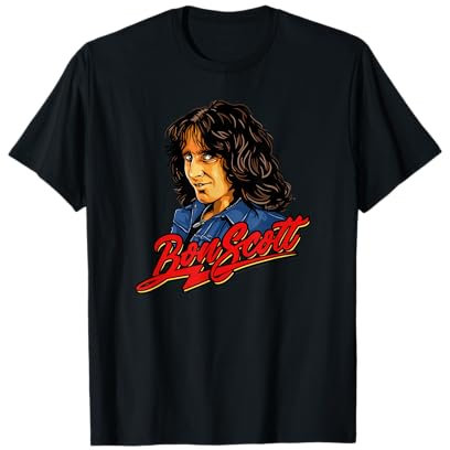 Ilustración del retrato de Bon Scott por Dave Homer Camiseta