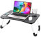 Tavolo Richiudibile, Tavolino per Laptop PC Portatile, Scrivania da Letto, Computer 60 x 40 cm Nero Gambe in Metallo, 60 x 40 cm H 28 CM