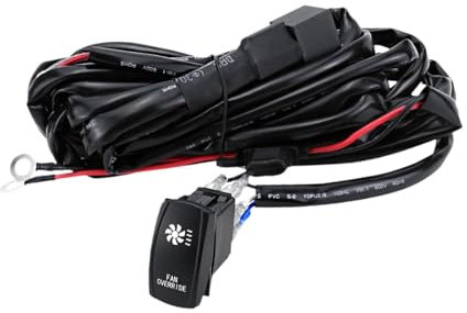 Okiyakusama Cooling Fan Override Wiring Harness Rocker Switch 5Pin Rocker Switch Installation UTV Plug Play for ATV Campers RV