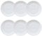 UNIQUE HOME LIVING Stacking Saucer Set of 6, 5.9 Inch White Ceramic Tea Coffee Cup Saucers, Afternoon Tea Party Dinnerware, Small Serving Plates Microwave, Oven& Dishwasher Safe