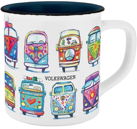 Tasse VW Sketch Emaille-Optik 400ml