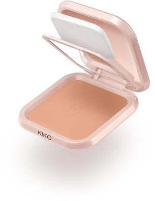KIKO Milano Skin Lover Refining Face Powder Foundation 08, Feuchtigkeitsspendende, Vereinheitlichende Kompaktpuder-Foundation