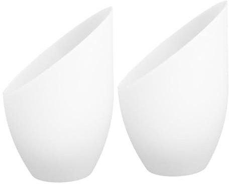 HOMSFOU 2stücke Kunststoff Lampenschirme ø Schräger Lampenschirm Weiß Für Deckenleuchte Kronleuchter Wohnzimmer Ersatzschirm Kunststoff Lamp Shade