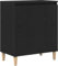 vidaXL Schickes schwarzes Eichen Sideboard für Esszimmer und Wohnzimmer mit viel Platz aus solidem Holzwerkstoff Moderne Dekorations Möbel Buffet Schrank Geräumige Lösungen für Zuhause