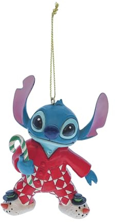 Disney Traditions Stitch In Holiday PJs Hanging Ornament
