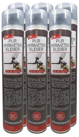 SDV Chemie PUR Perimeterkleber B2 6x 750ml Pistolenschaum | Dämmstoffkleber, Klebeschaum, EPS XPS