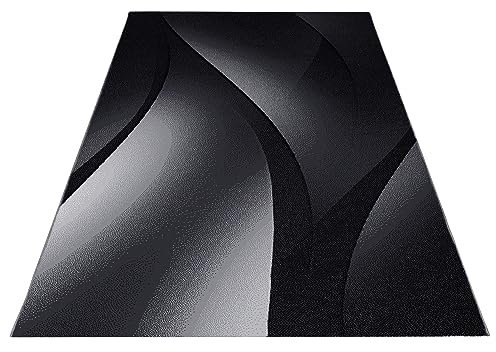 KADIMA DESIGN Teppich Modern Farbverlauf Elegant Pflegeleicht Vielseitig Waschbar Strapazierfähig Hochwertig Schwarz 200x290 cm Schlafzimmer Esszimmer Schadstoffgeprüft | INN