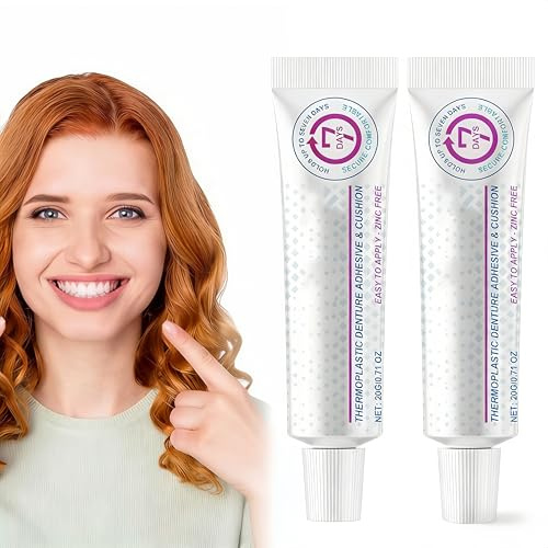 Dental Adhesive,2pc Colle Dentaire Extra Forte,Adhésif pour Prothèse Dentaire,Fixation Extra Forte,Colle Adhésif pour Dentier,Adhésif Thermoplastique pour Prothèses Dentaires,Colle Forte pour Dents