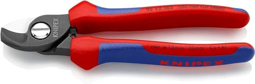 KNIPEX Kabelschere auf SB-Karte mit Comfort-Griffen brüniert 165 mm, 95 12 165 SB