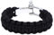 DonDon Pulsera de Nylon Outdoor-Supervivencia de Color Negro con Cierre de grillete para Hombres