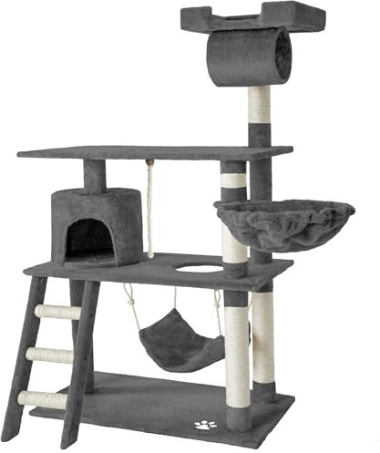 Torre para gatos y centro de actividades TecTake de 141 cm