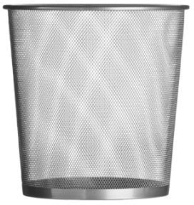 Premier Housewares Large Mesh Waste Bin - Matt Silver Bedroom Bin for Recycling & Rubbish - 28 x 27 x 27 cm