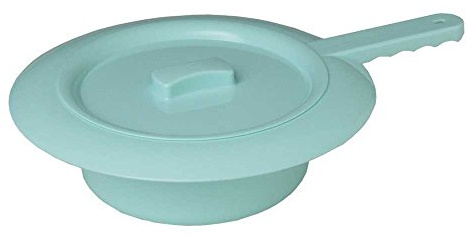 Behrend Steckbecken Bettpfanne Stechbecken Kunststoff, autoklavierbar, Deckel, 31cm grün
