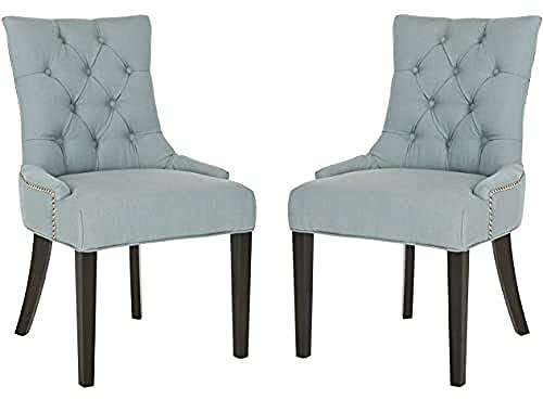 SAFAVIEH Set of 2 Wooden Dining Chairs, in Grey