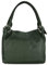 Belli italienische Leder Schultertasche Damentasche Handtasche Shopper Lilly in grün - 33x28x14 cm (B x H x T)