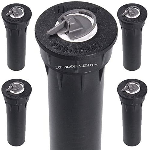 Pack 5 DIFUSOR de riego Jardin Hunter Pro Spray-04, Altura 10 cm. No Incluye tobera de riego, Negro
